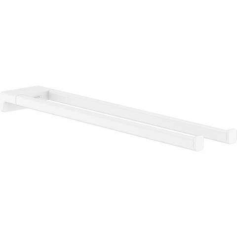Hansgrohe AddStoris Q handdoekhouder 2-lids - mat wit SW651276