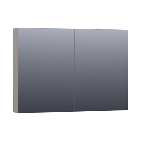 BRAUER Impress Deluxe armoire de toilette – 99 x 70 x 15 cm – LED directe – Taupe mat SW371704