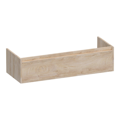 BRAUER Hope meuble sous-lavabo - 119x30x45.5cm - 2 tiroirs softclose - sans poignées - 2 découpes pour siphon - Forest Wheat SW1198817