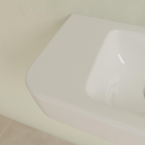 Villeroy & Boch O.novo fontein - 50x25cm - zonder kraangat - met overloop - White Alpine (glans wit) SW448496