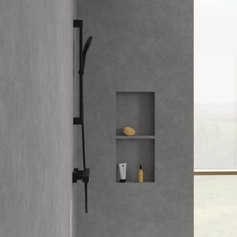 Villeroy & Boch Universal Taps & Fittings Mitigeur thermostatique de douche pour douche Angulaire - noir mat SW974120