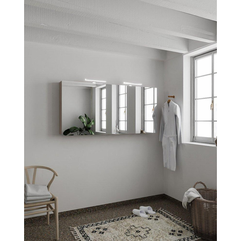 Mondiaz CUBB armoire de toilette – 150 x 70 x 18 cm – 3 portes – Smoke SW411337