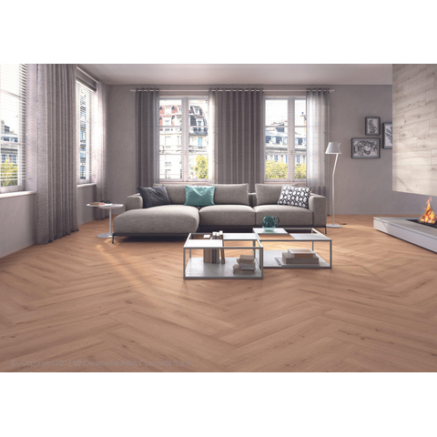 Terravito Fissaro carreau mural et de sol - 22.2x89.5cm - 8mm - rectifié - aspect bois - natural SW729951
