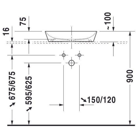 Duravit Cape cod Opzetwastafel - 40.5x50cm - zonder kraangat - zonder overloop - glans wit 0293441