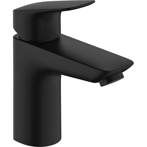 Hansgrohe Logis Eengreeps wastafelmengkraan - 100 - coolstart - met PopUp - trekwaste - mat zwart SW918535