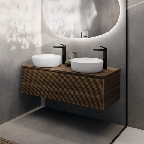Villeroy & Boch Antao 1 greeps wastafelkraan verhoogd - met push open afvoergarnituur - mat zwart SW974158