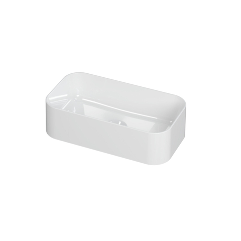 INK Spirit waskom - 45x24x12cm - 0 kraangaten - porselein wit glans SHOWROOMMODEL SHOW26824