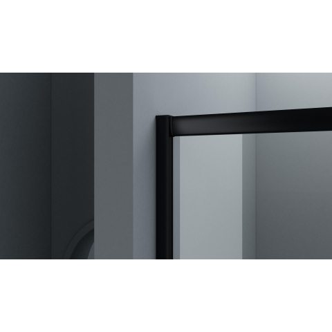FugaFlow Efficiente Vetro Cabine de Douche - 80x80 cm - carré - noir mat SW1470181