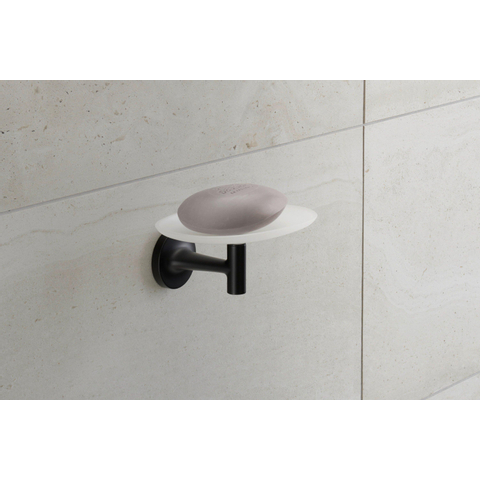 Duravit Starck T Zeephouder - wandmodel - 14x10.6cm -matglas - mat zwart SW297100