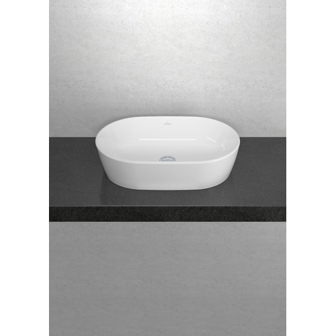 Villeroy & Boch Architectura vasque à poser 60x40x15,5cm - ovale avec trop-plein Blanc Alpin brillant Céramique SW762340