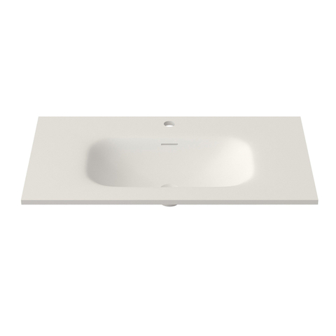 Saniclass Flow lavabo - 81x46x1.5cm - vasque centrale - 1 trou de robinet - blanc SW1174114