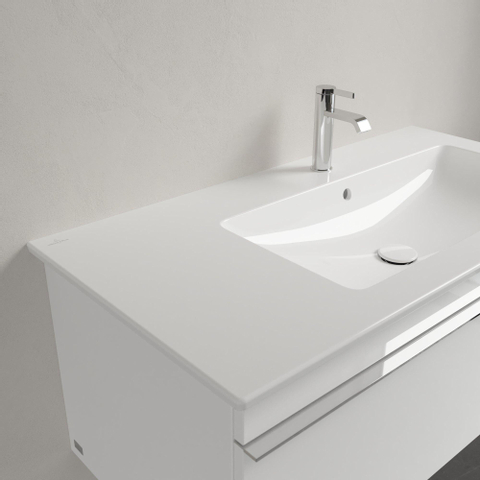 Villeroy & Boch Venticello Lavabo pour meuble avec lavabo droite 100x50cm avec 1 trou pour robinetterie (et 2 trous perçables) avec trop plein ceramic+ blanc 1025133
