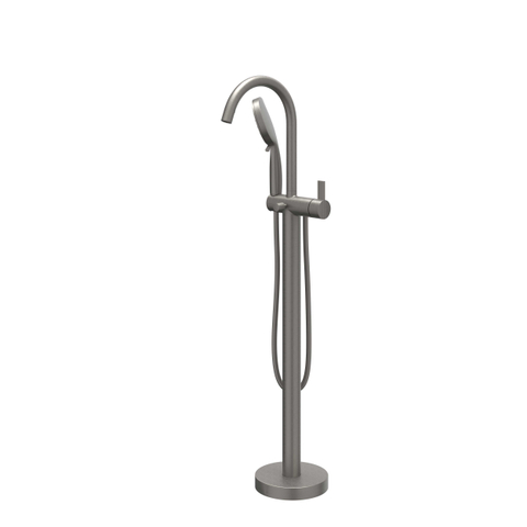IVY Pact Mitigeur de bain autoportant - bec pivotant - 150cm - Flexible de douche - Douchette 3 jets - Metal black PVD brossé SW1031217