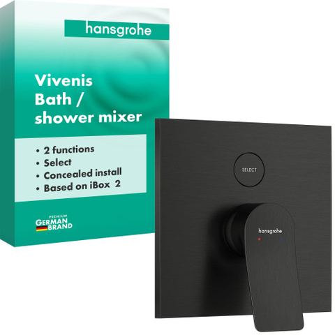 Hansgrohe Vivenis inbouw badmengkraan iBox Universal 2 Brushed Black Chrome SW1567465