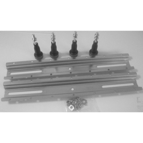 Duravit Diverspotenset - voor bad- en douchebakken per - 2 stuksgroter dan - 100cm in hoogte verstelbaar - 12 - glans grijs (zilver) 0313475