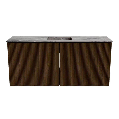 Mondiaz JOYA-DLUX 90cm toiletmeubel - kleur Walnut - Wastafel FAYE positie Midden 1 kraangat kleur Sombra. SW1424738