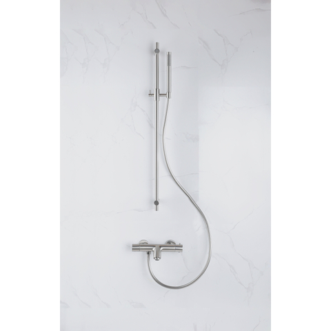 Fortifura Calvi thermostatische badkraan - PVD - geborsteld RVS SW720222