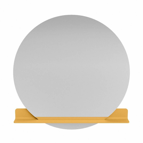 Mondiaz SPOT miroir – Ø 120 cm – avec tablette – Ocher (jaune) SW1235568