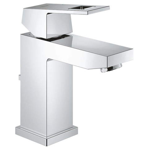 GROHE Eurocube Wastafelkraan - 1-greep - mengkraan - keramische schijven - bevestigingssysteem - koersbegrenzer - metalen hendel - chroom SW29766