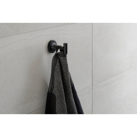 Duravit Starck T Handdoekhaak - rond - mat zwart SW297091