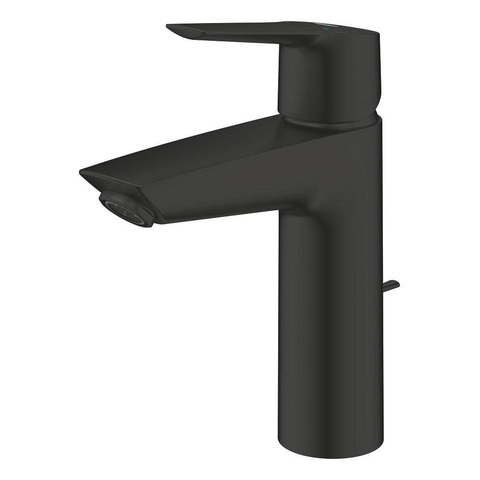 Grohe Start Wastafelmengkraan - opbouw - 12.1cm uitloop - M-size - trek waste - matte black (mat zwart) SW1126691