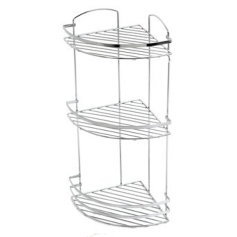 Plieger Solid tablette d'angle 3 niveaux modèle en fil chromé SW104940