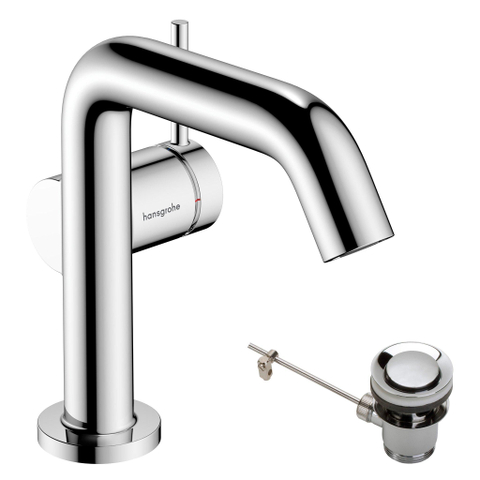 Hansgrohe Tecturis s Eengreeps wastafelkraan - 110 Fine - coolstart - met PopUp - trekwaste - hoogglans chroom SW918774