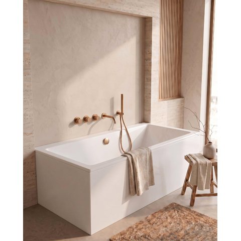 Zeza Square Baignoire - 180x80x49cm - acrylique - Blanc brillant SW1015084
