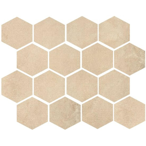 Ceralto Fiorno Mosaic Mozaïektegel - 25x30cm - 9.5mm - Beige mat SW1129987