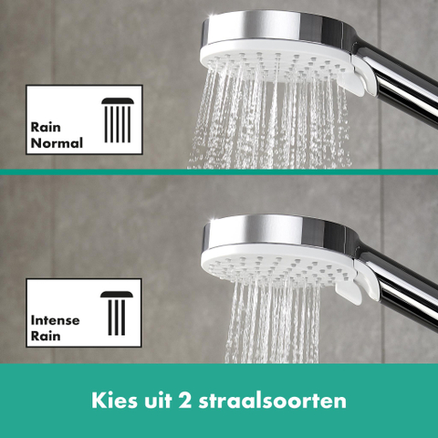 Hansgrohe Crometta s 240 Regendouche - opbouw - ronde hoofddouche - met douchegarnituur - ecosmart - hoogglans chroom SW73212