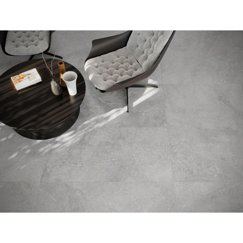 ÉCHANTILLON Terravito Rovella carrelage de sol - 60x120cm - rectifié - Aspect pierre naturelle - Pearl mat (gris) SW1221561
