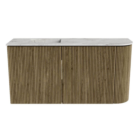Mondiaz JOYA-DLUX 81.6cm toiletmeubel - ronding rechts kleur Dusk - Wastafel FAYE positie Links Zonder kraangat kleur Glace. SW1423183