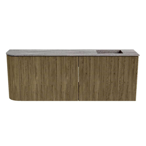 Mondiaz JOYA-DLUX 111.6cm toiletmeubel - ronding links kleur Dusk - Wastafel FAYE positie Rechts 1 kraangat kleur Oza. SW1426017