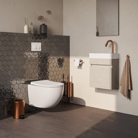 BRAUER Tornado WC suspendu - incl. abattant avec fixations en six couleurs disponibles - Céramique - Blanc SW1443566