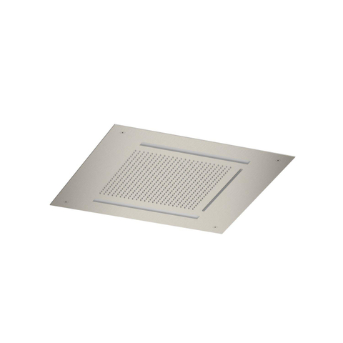 Hotbath Mate Hoofddouche - vierkant - 50x50cm - waterval - LED verlichting - geborsteld nikkel (RVS) SW1117663