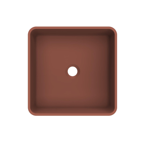 Arcqua Case waskom - vierkant - 37x37cm - mat terracotta SW1209084