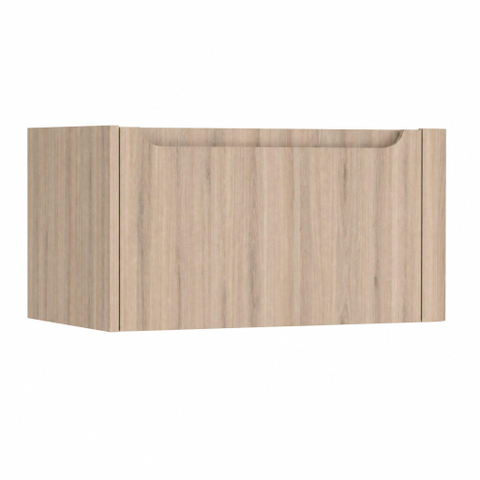 H&R Badmeubelen Juice Meuble sous lavabo - 80x45x40cm - angle droit arrondi - 1 tiroir - poignée intégrée - Rockford oak SW1109726