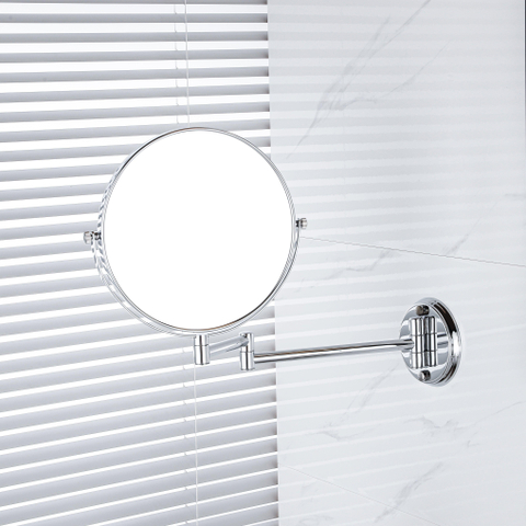 Fortifura Calvi make-up spiegel - 20cm - 1x en 3x vergrotend - rond - hoogglans chroom SW1126036