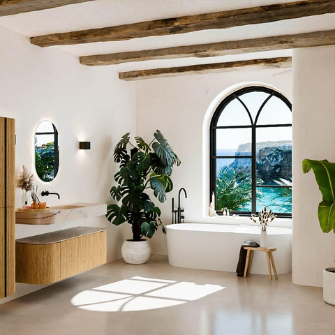 MONDIAZ THOR-DLUX 130cm meuble de salle de bains arrondi gauche + droite couleur Oak avec 1 tiroir et 2 portes. Vasque suspendue CLOUD Centre sans trou de robinet couleur Arena. SW1463764