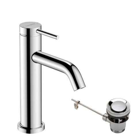 Hansgrohe Tecturis s Eengreeps wastafelkraan - 110 met PopUp - trekwaste - hoogglans chroom SW918750