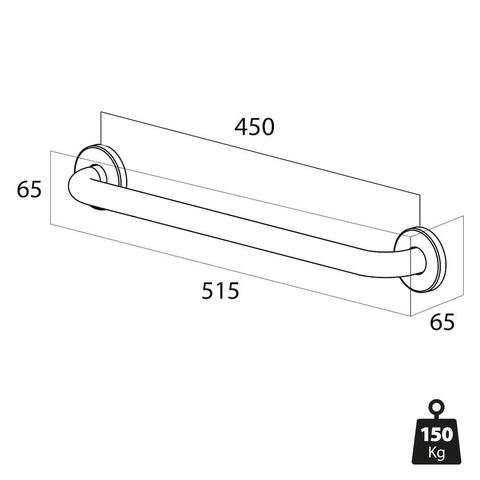 Tiger Libra Wandbeugel 45 cm RVS gepolijst SW877261
