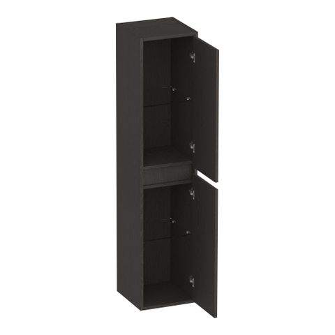 BRAUER Adore Armoire de salle de bains - 160x35x35cm - avec 2 portes sans poignées ouvrant à gauche ou à droite Timber Anthracite SW1198204