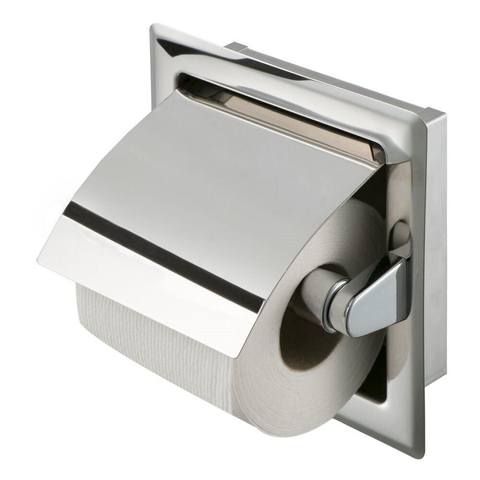 Geesa Hotel Porte-rouleau encastré avec clapet Chrome GA94412