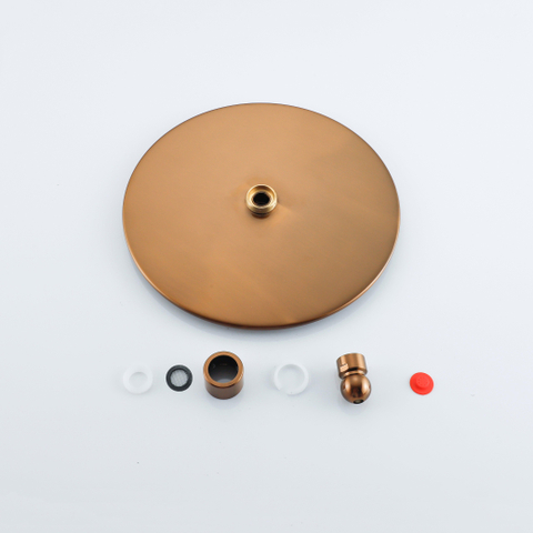 Fortifura Calvi Hoofddouche 25cm rond - 7mm - PVD - geborsteld koper SW970041