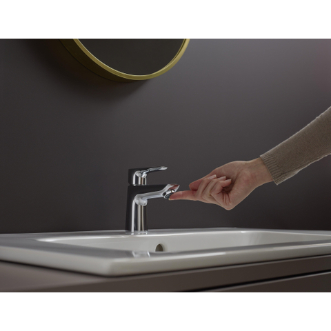 Hansgrohe Talis e 1 greeps wastafelkraan - 80 met trekwaste - hoogglans chroom SW28977