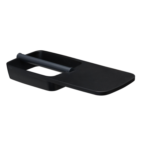 Tiger Tess Toiletrolhouder - met planchet - zelfklevend/boren - zwart/antraciet SW877676