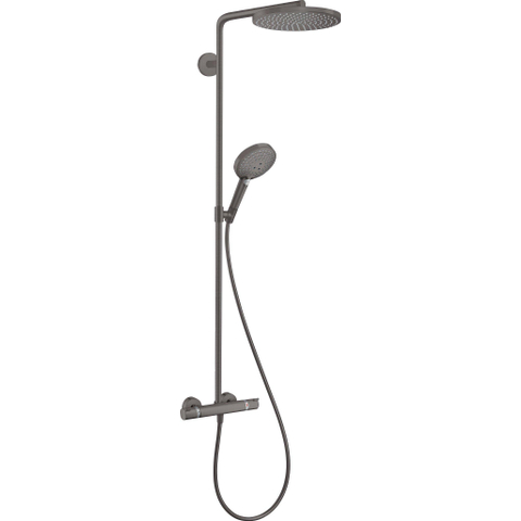 Hansgrohe Raindance S doucheset - 24cm - 1 straalsoort - brushed black chrome (zwart) SW1387946