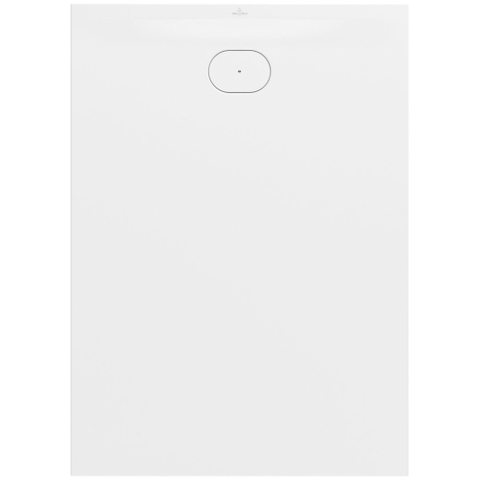 Villeroy & Boch Ecora douchebak - 140x100x3.5cm - afvoer korte zijde - stone white (wit) SW1559016