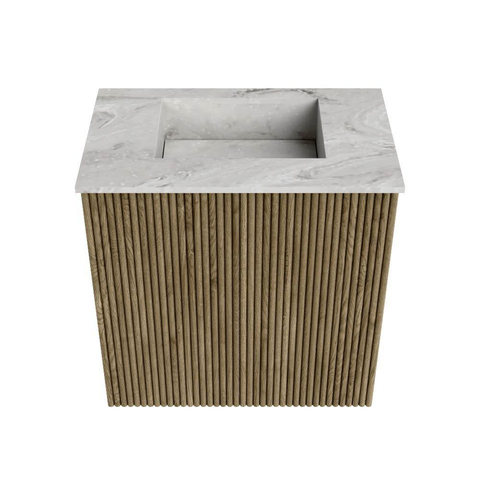 Mondiaz JOYA-DLUX Meuble de toilette 40cm - couleur Dusk - Vasque FAYE position Milieu Sans trou de robinet couleur Glace SW1423126
