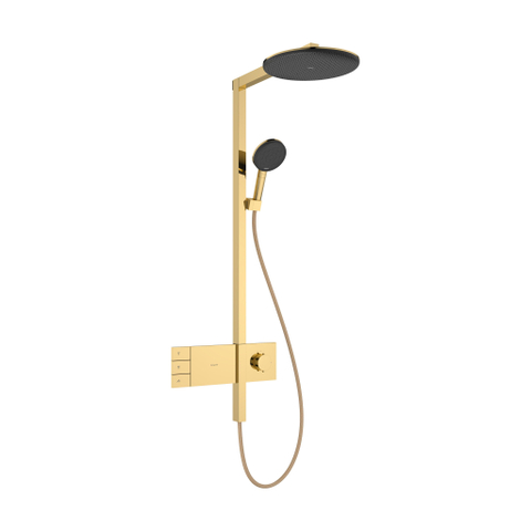 Hansgrohe Raindance alive S - showerpipe - 300 - 2jet - ecosmart - thermostaat - gepolijst goud (goud) SW1388148